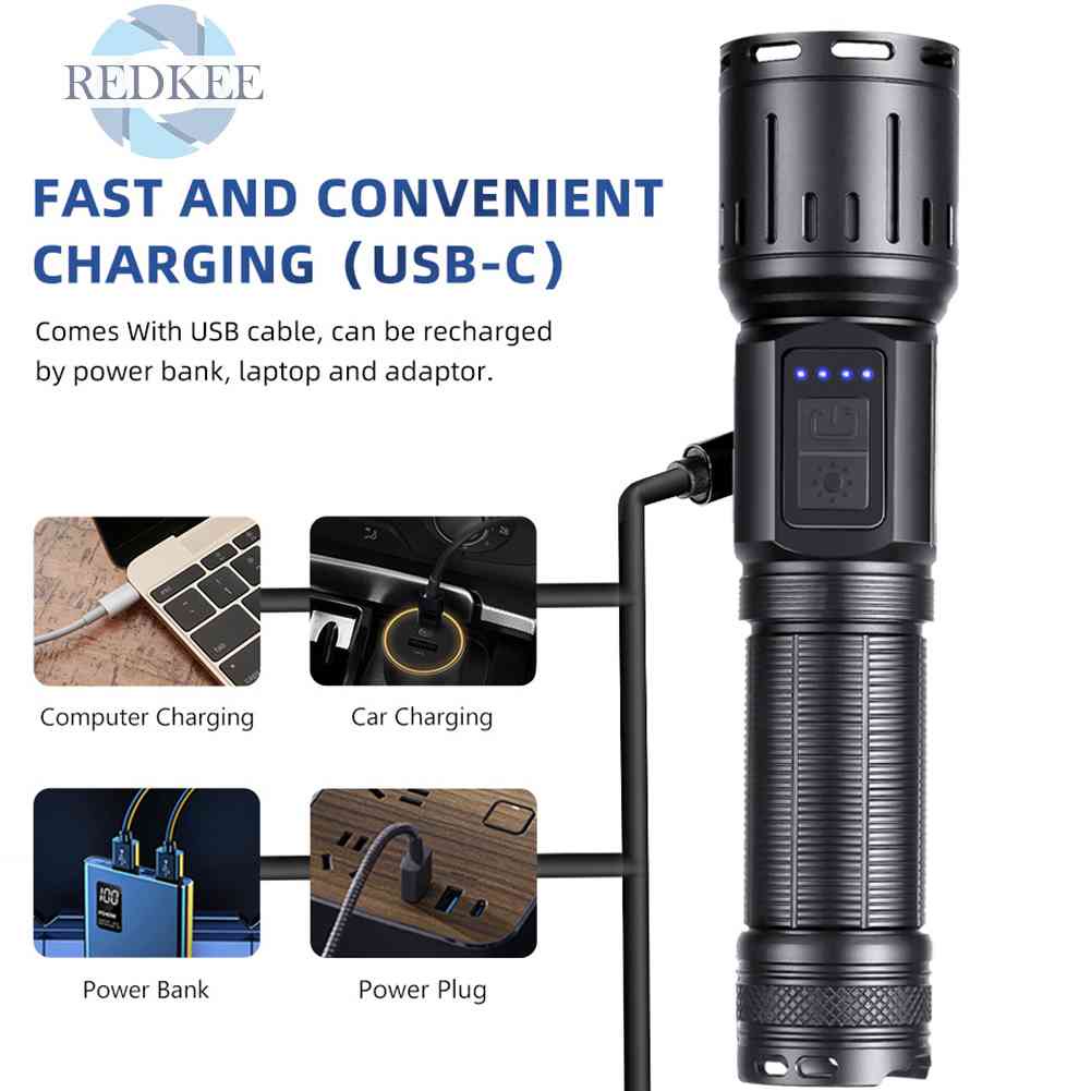 Đèn Pin LED 10W Tiện Lợi Cho Hoạt Động Ngoài Trời