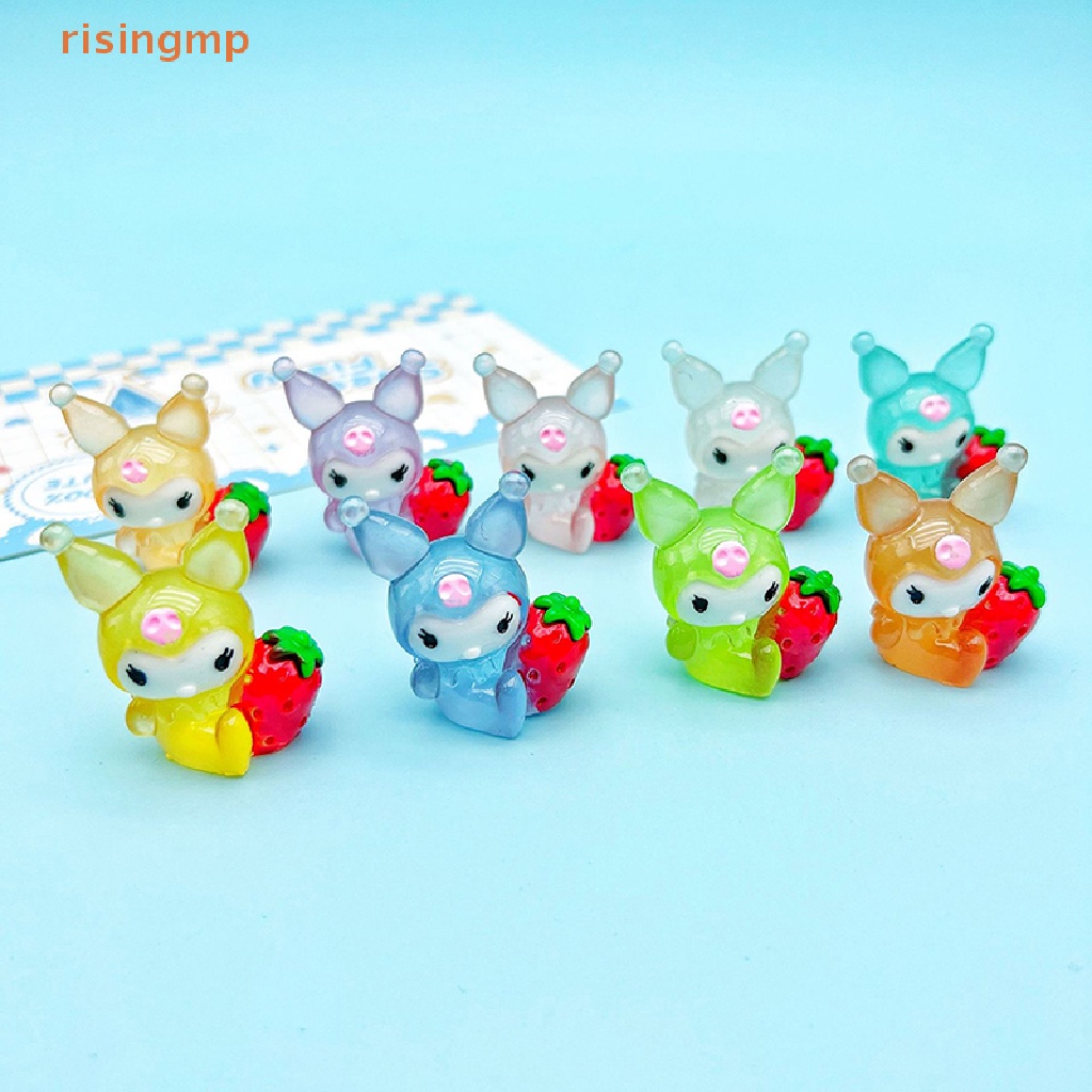 Set 2 Tượng Kuromi Hoạt Hình Mini Dạ Quang Trang Trí Xe Hơi