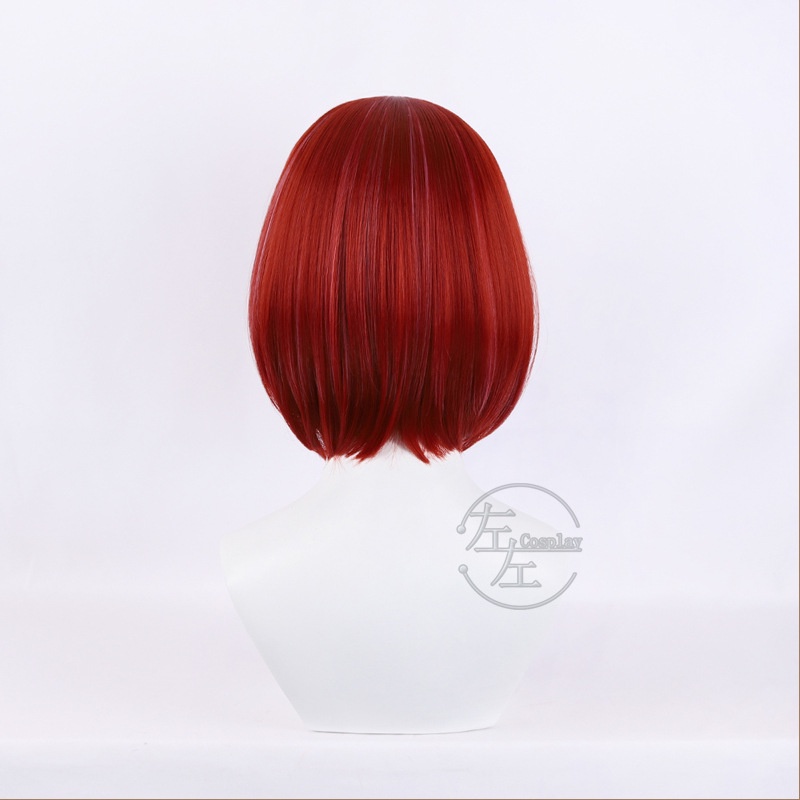 Bộ Tóc Giả Ngắn 30cm Màu Đỏ Hóa Trang Nhân Vật Oshi No Ko Arima Kana