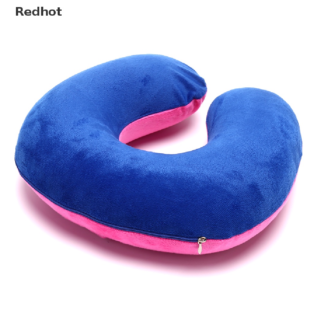1 Gối Kê Cổ Bơm Hơi Hình Chữ U Bằng PVC Mềm Mại Dùng Khi Đi Du Lịch