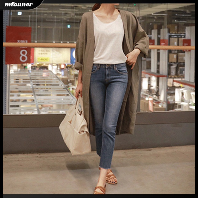 Áo Sơ Mi Tay Dài Dáng Rộng Màu Sắc Thời Trang Mùa Hè Cho Nữ