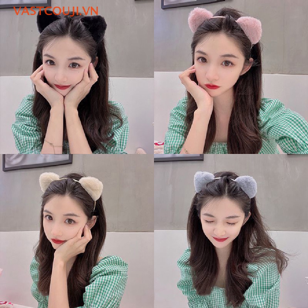 Băng Đô Tai Mèo Bông Hóa Trang Nhân Vật Hoạt Hình VASTJI