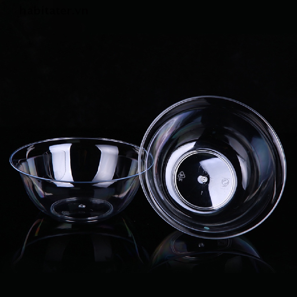 Set 25 Bát Nhựa Tròn 300ml Đựng Salad / Snack Dùng Một Lần Cho Nhà Bếp