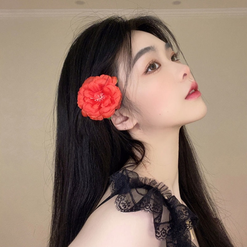 Kẹp Tóc Hình Hoa Trà Thanh Lịch Cho Nữ