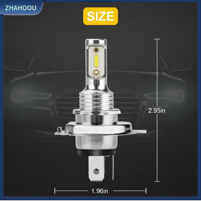 ☃Nhà Cửa☃ 2 Bóng Đèn Led H4 9003 Hb2 6000k Ip68 Bằng Nhôm Siêu Sáng Chống Thấm Nước Cho Xe Hơi