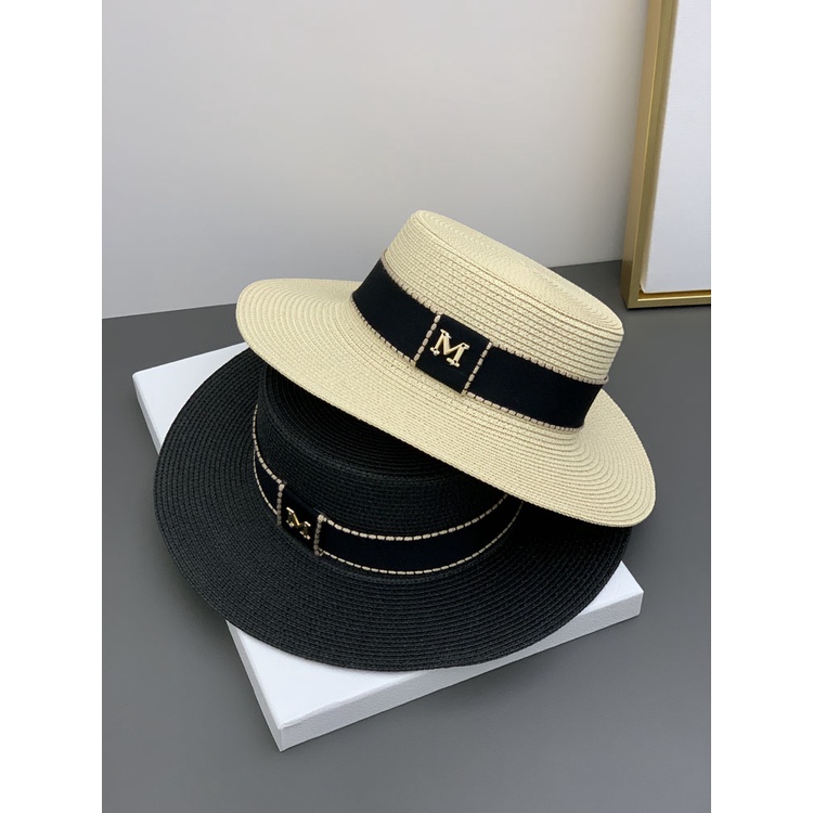 Mũ Cói Đi Biển Phong Cách Anh Quốc Cổ Điển Thời Trang Xuân Hè Cho Nữ