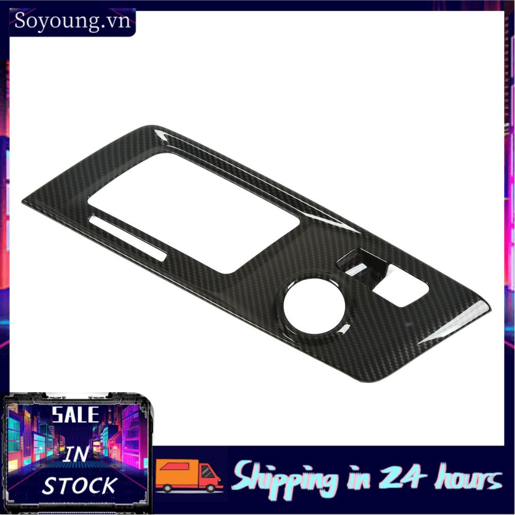 Soyoung Gears Panel Cover Trim  Carbon Fiber Style Scratch Proof Wear Resistant Smooth Surface Gear Shifter Frame Sticker for Car