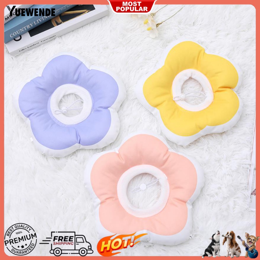 Vòng Cổ Chữ E Bảo Vệ Da Chống Mòn Thân Thiện Với Làn Da Dành Cho Thú Cưng Hình Bông Hoa Dễ Thương