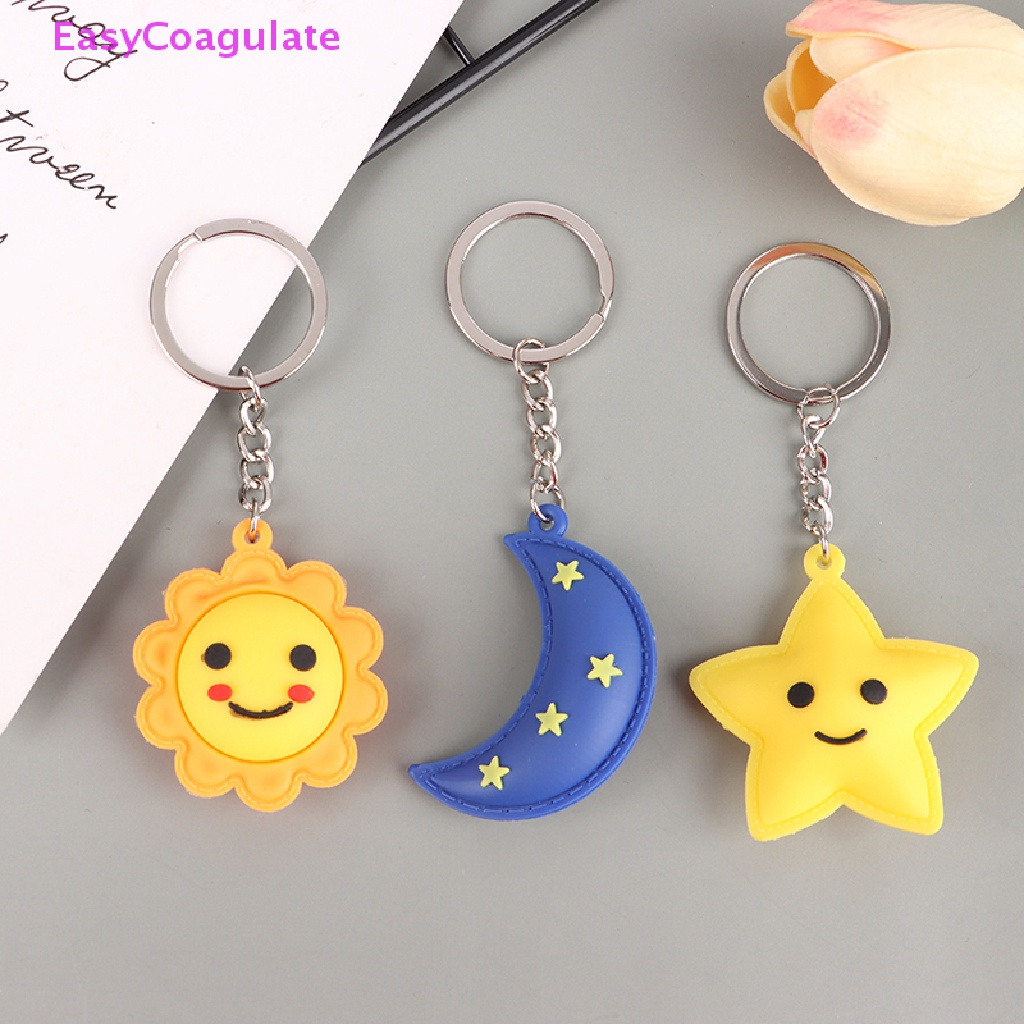Móc Khóa Hình Ngôi Sao / Mặt Trời / Mặt Trăng Dễ Thương Lãng Mạn