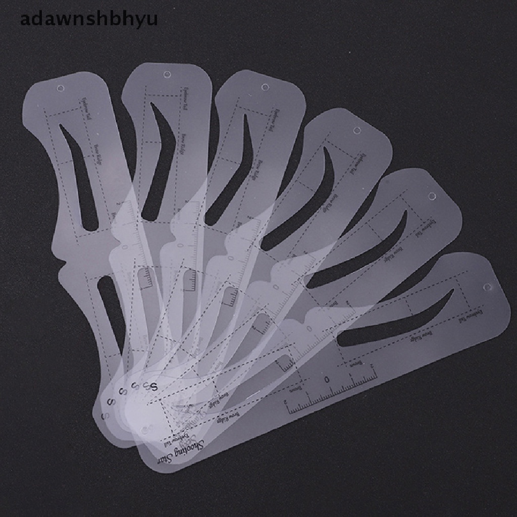 Set 6 Khuôn Vẽ Lông Mày Tái Sử Dụng Tiện Lợi adawnshbhyu