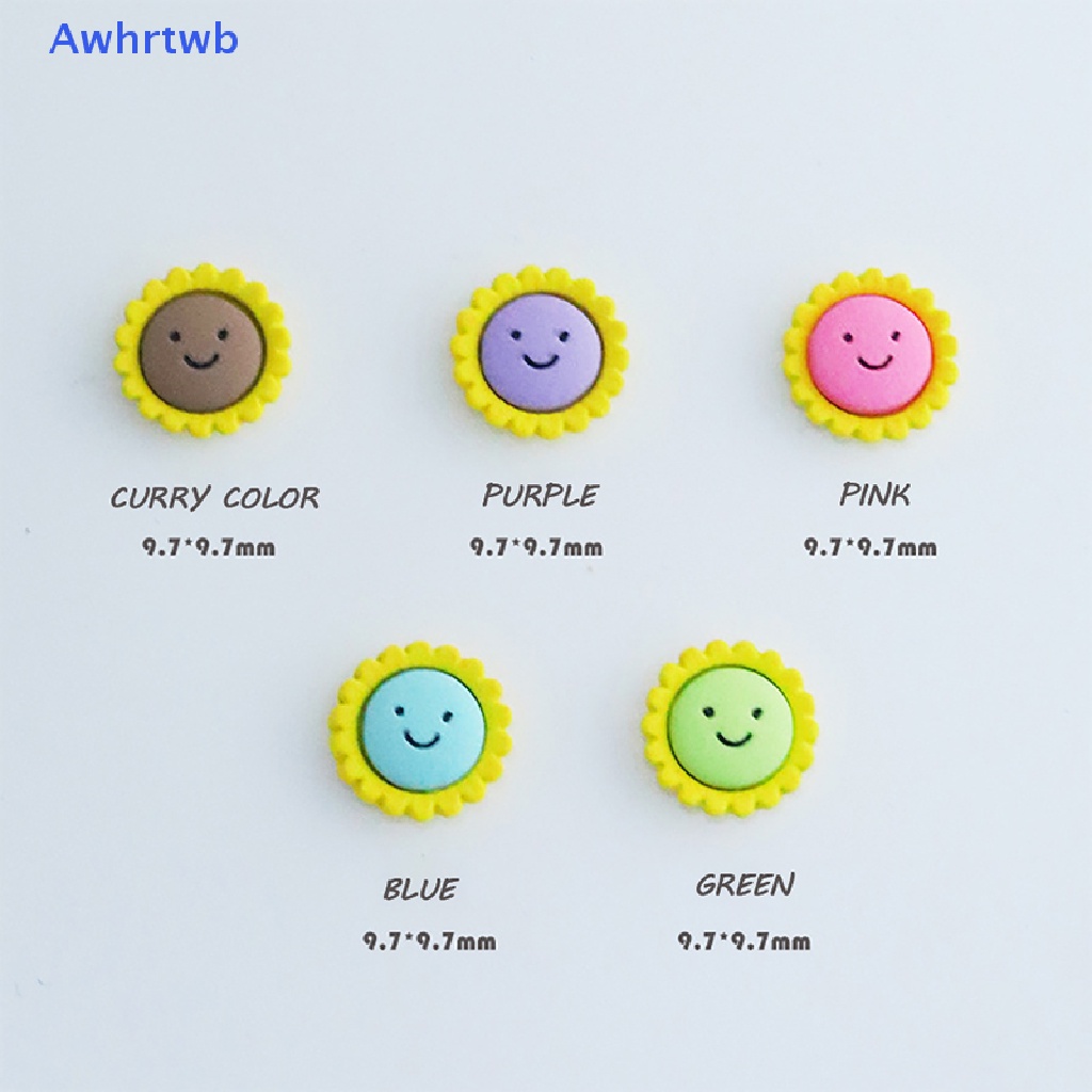 Set 50 Phụ Kiện Trang Trí Móng Tay Hình Hoa Hướng Dương Chất Liệu Hợp Kim Mới