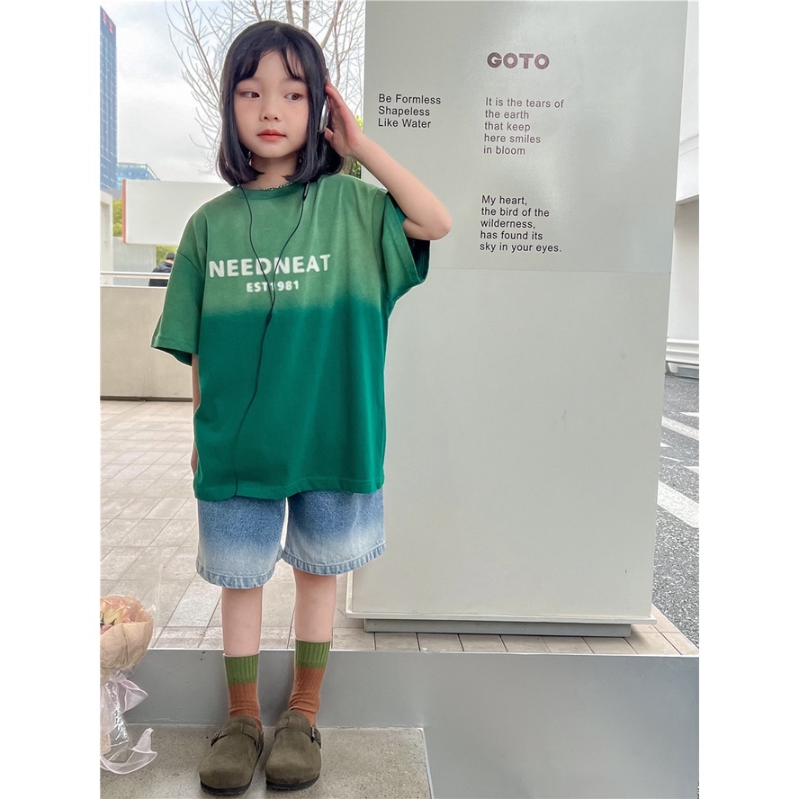 Áo thun cho bé ombre Needneat AB709 sz 90-160, áo phông trẻ em thời trang Hàn Quốc