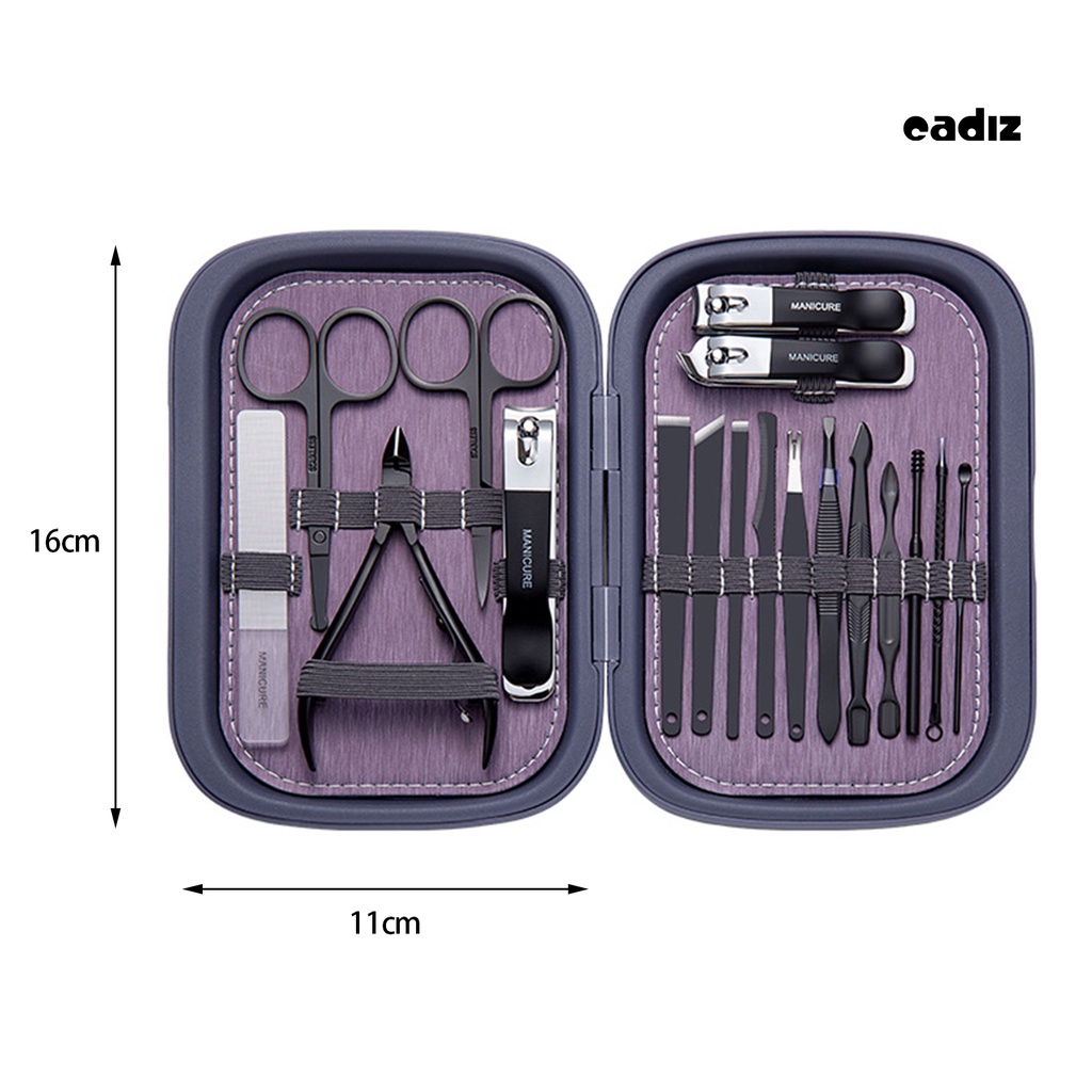 1 Bộ Dụng Cụ Làm Móng Chuyên Nghiệp Dễ Mang Theo 18 Món Dùng Hàng Ngày