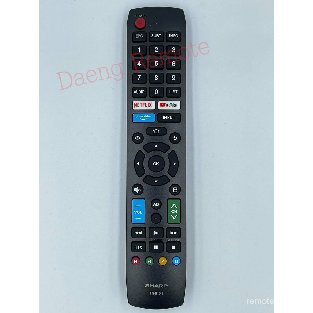 Điều Khiển Từ Xa sharp rnf01 Tương Thích Với TV Thông Minh 4t-c55cj2x / 2t-40ce1x (4K,HDR, smart TV)