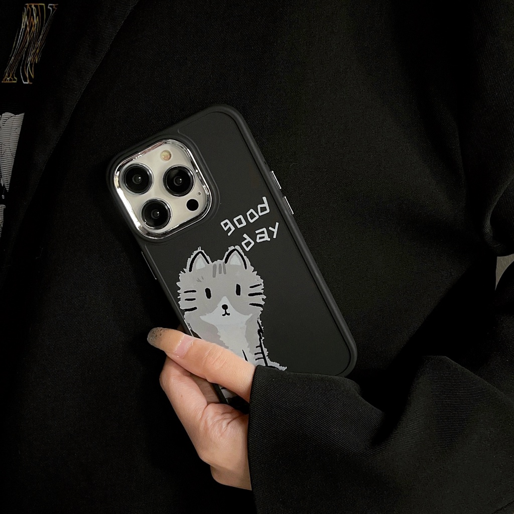 Ốp Điện Thoại TPU Mềm Chống Rơi Hình Cún Mèo Cho iPhone 14 13 12 11 PRO XR XS MAX 7 / 8 Plus