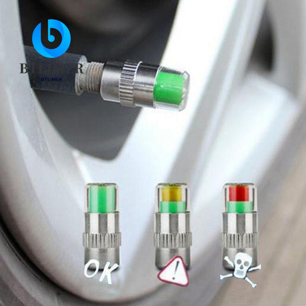 BTLIMER Bộ 4 Nắp Đậy Máy Đo Lốp Xe Hơi Cảnh Báo An Toàn Mới