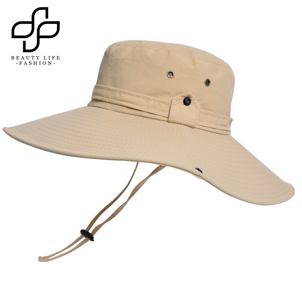 Mũ Câu Cá Mùa Hè Phối Lưới Thoáng Khí Chống Tia UV Có Thể Điều Chỉnh Cho Nam