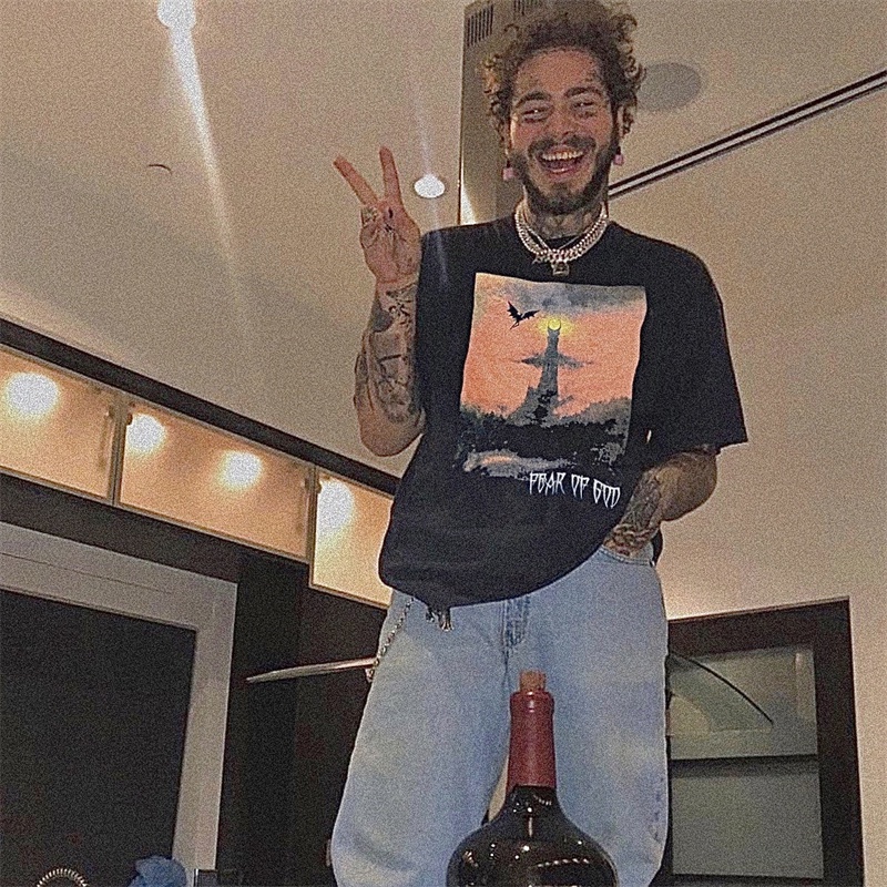 Post-mx Một Mình-The Mô Hình Thời Trang Cổ Điển Mẫu F O G "Judged Satan" Giới Hạn 1Ff1 Game of Thrones Rửa Sạch Nước Cổ Điển Tay Ngắn JRTJSRJKDFJYK