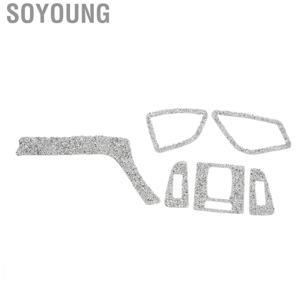 Soyoung Central Control Air Outlet Vent Panel Cover Trim Left Hand Drive Rhinestone Style Reflective for