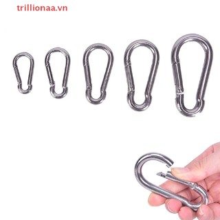 Trillionaa 304 Lò xo thép không gỉ Carabiner Móc khóa Móc khóa Liên kết nhanh Khóa VN