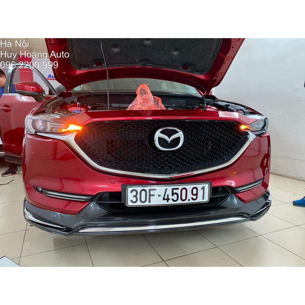 Ốp cản trước Mazda Cx5, Cx8 2018-2022  Body Lip trước NHỰA ABS CAO CẤP. 3 MẪU CARBON VÀ ĐEN