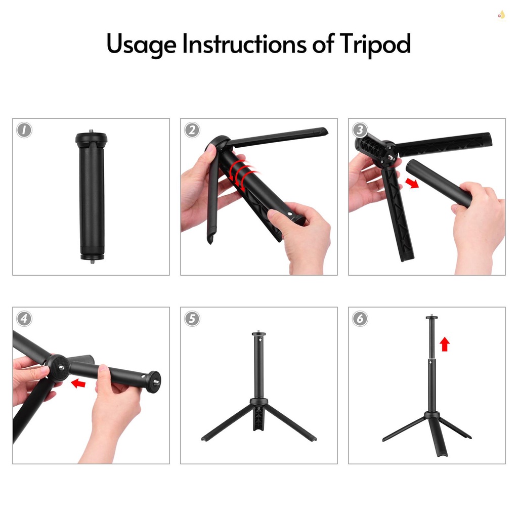 Bộ Vòng Đèn LED Andoer PH-01 6 Inch 2 * 5600K USB + 2 Giá Đỡ Ba Chân Để Bàn + 2 Bộ Lọc Màu Đầu Bi Kim Loại + 8 Màu (Đỏ / Vàng / Xanh Dương / Xanh Lá)