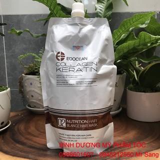 Hấp dầu phục hồi tóc siêu mềm mượt Edocean Collagen & Keratin Mask 1000ml (2026)