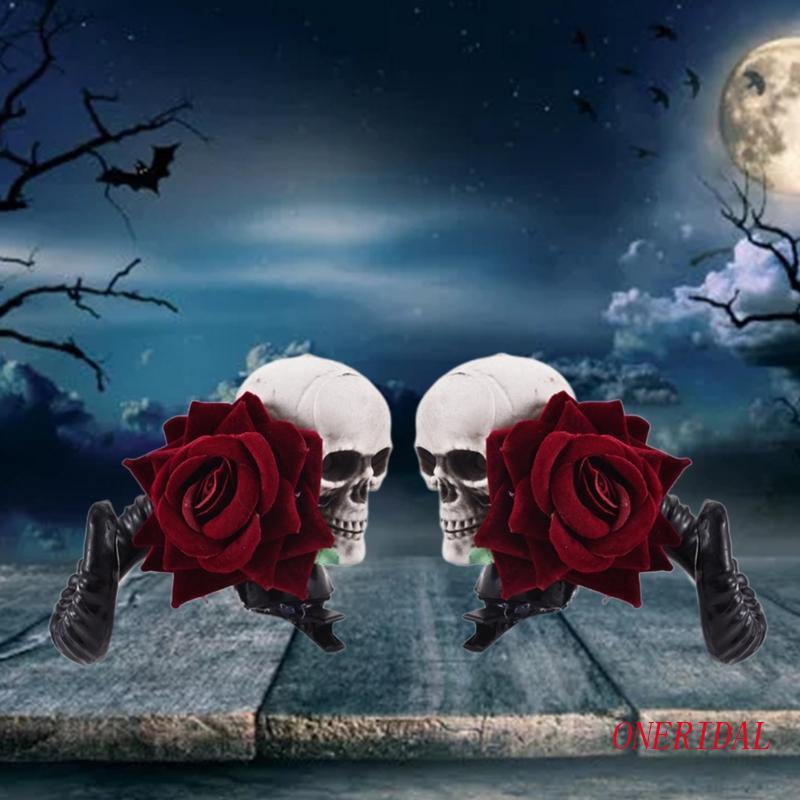 Kẹp Tóc Hình Sừng Cừu Đính Hoa Phong Cách Gothic Cho Bé Gái