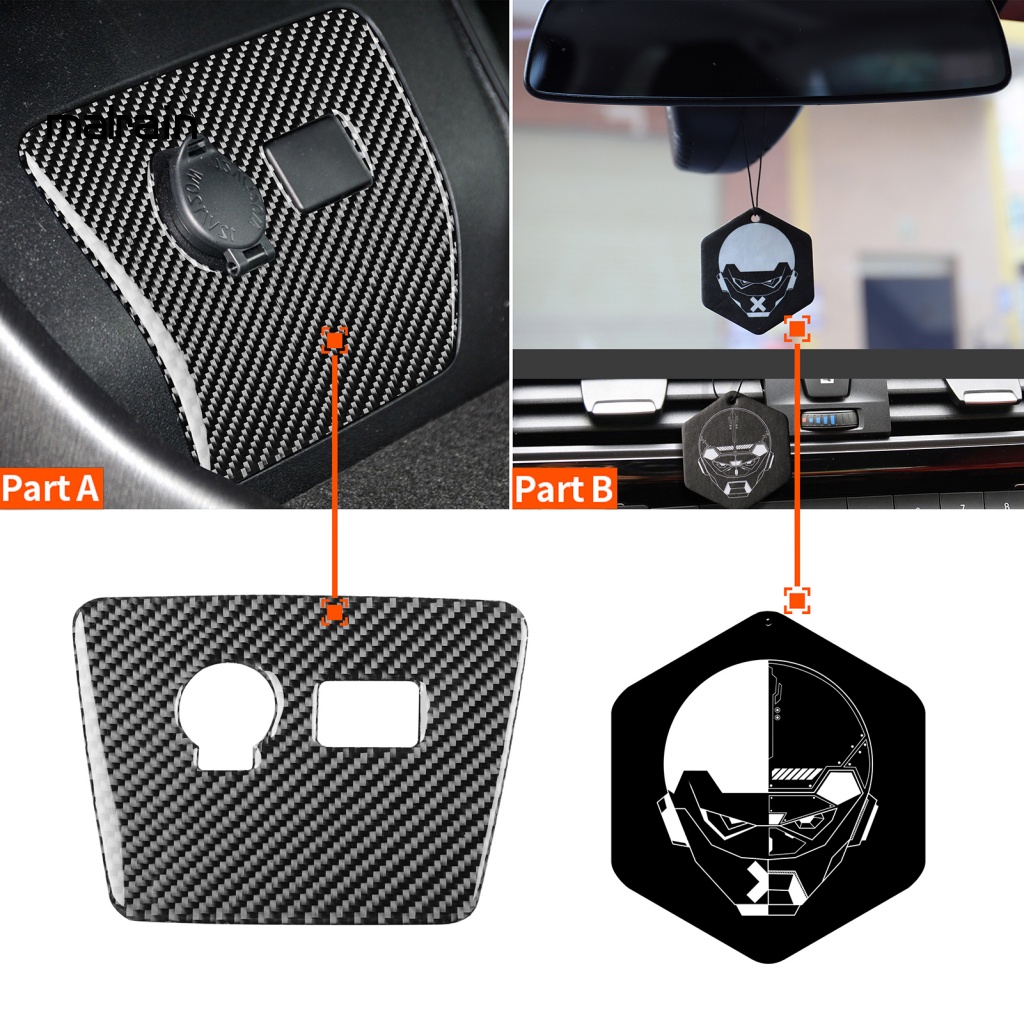 Miếng Dán Nút Nguồn Bằng Sợi Carbon Trang Trí Nội Thất Xe Hơi Toyota Prius