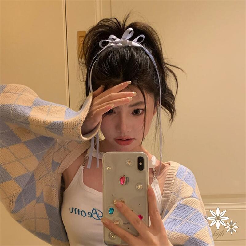 Kẹp Tóc Nơ Ruy Băng Thắt Bím Phong Cách Hàn Quốc Ngọt Ngào Cho Nữ