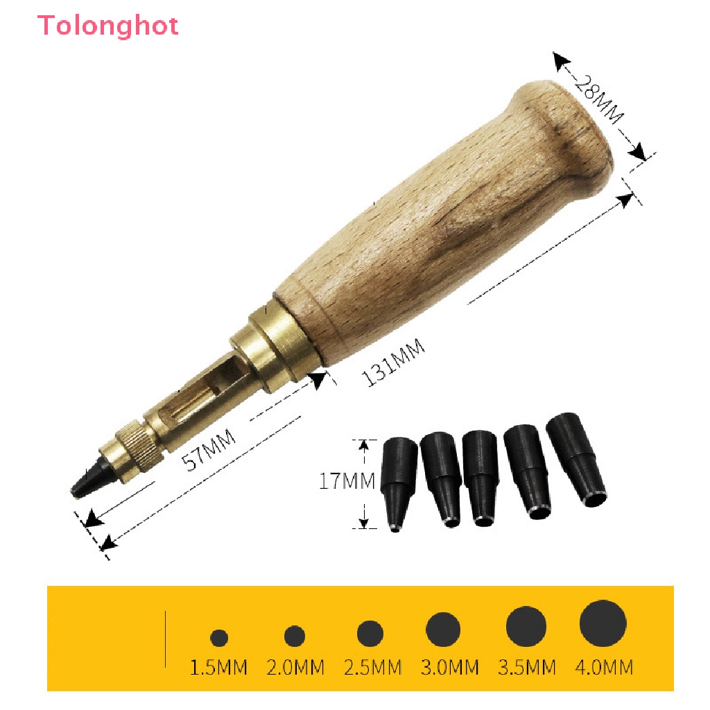 Bộ 6 Dụng Cụ Đục Lỗ Thắt Lưng Da Nhiều Đầu DIY