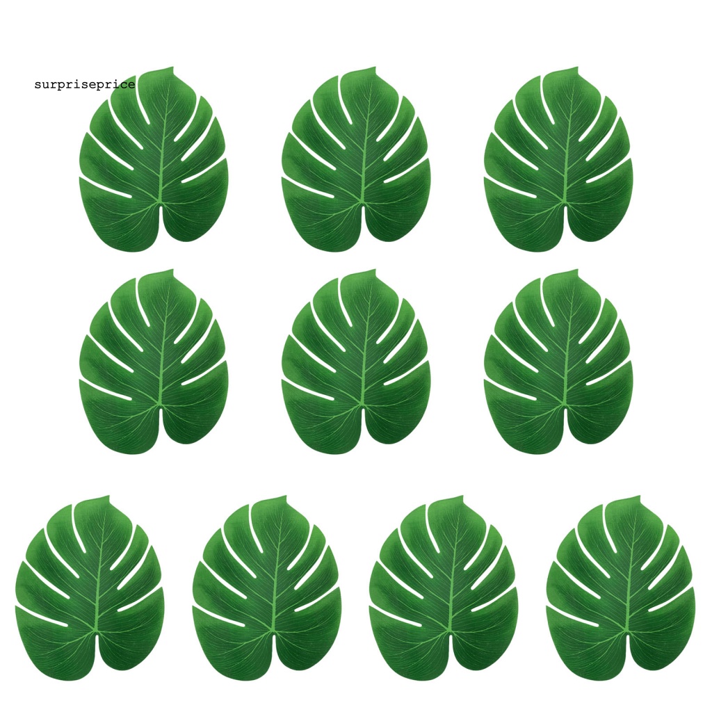 Set 10 Lá Monstera Giả Không Phai Màu Có Thể Giặt Được