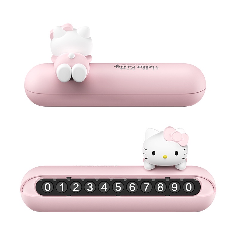 Thẻ Đỗ Xe Hơi Tạm Thời Họa Tiết Hello Kitty Dễ Thương