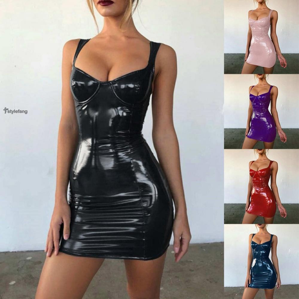 Đầm Ngủ Babydoll Chất Da Thiết Kế Quyến Rũ Cho Phái Nữ