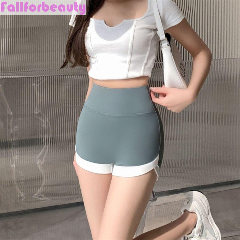 Quần ngắn đi xe đạp Lưng Cao Vải Lụa Lạnh Không Đường May Chống Lóa Thời Trang Mùa Hè Cho Nữ