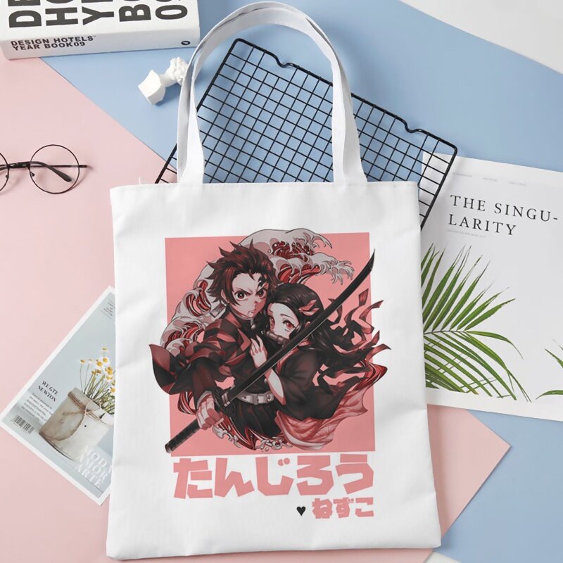 Túi tote cotton In Hình Demon Slayer Rengoku Inosuke Nezuko Kimetsu No Yaiba Zenitsu