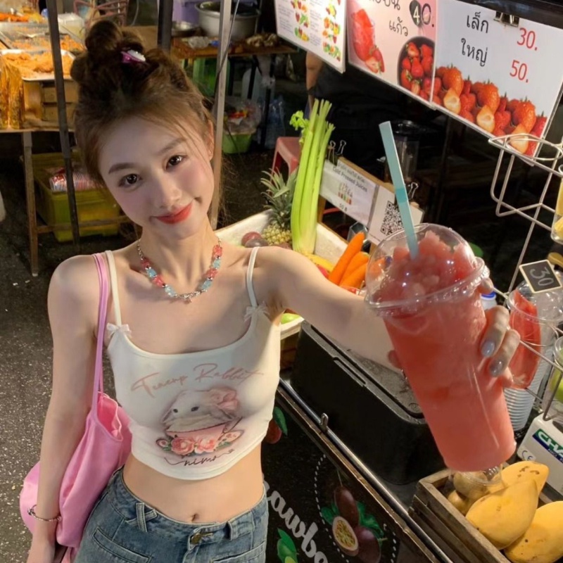 COZOK Áo Không Tay In Họa Tiết Thời Trang Quyến Rũ