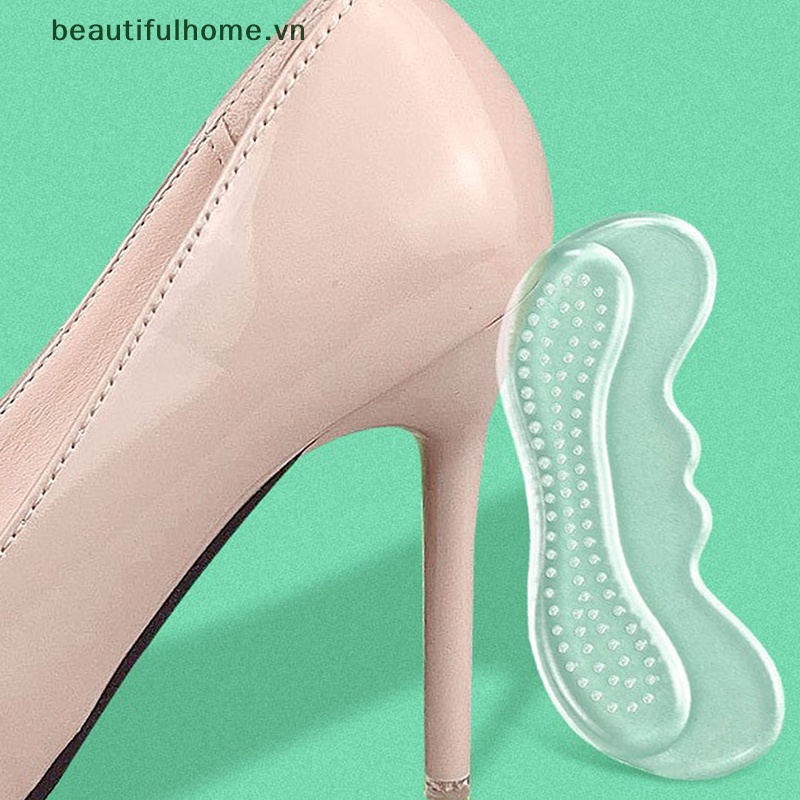 1 Cặp Miếng Lót Giày Cao Gót Bằng Silicone Gel Tiện Dụng