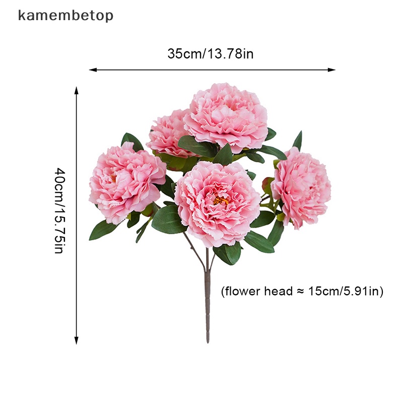 Bó 5 Bông Hoa Mẫu Đơn Giả Trang Trí Không Gian