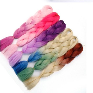 Bím Tóc Giả Ombre 5 Màu Sắc Lựa Chọn