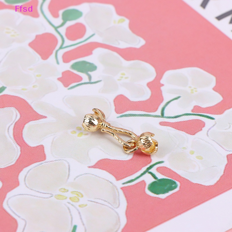 {Ffsd} Set 5 Móc Kẹp Nối Bud Bằng Đồng Thau Màu Vàng Cho Trang Sức Findings * Bán Chạy
