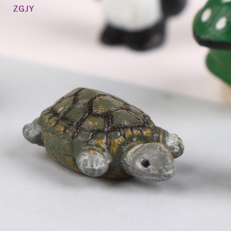 Set 10 Tượng Rùa Mini Bằng Nhựa Resin Thủ Công Dễ Thương ZGJY Mới