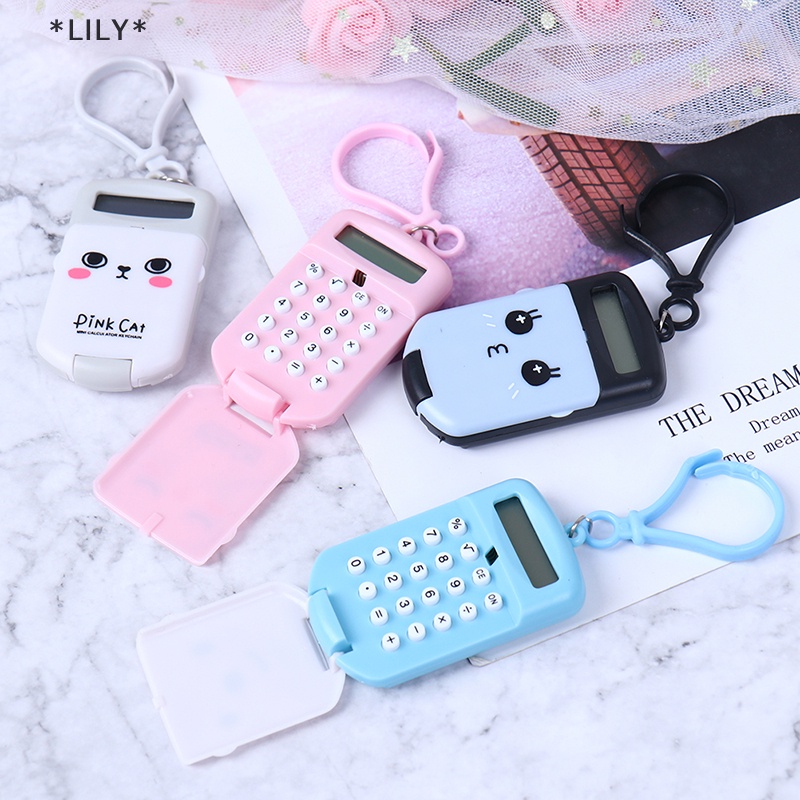 LILY Máy tính xách tay kích thước bỏ túi sáng tạo Keychain Máy tính văn phòng Nguồn cung cấp uuu