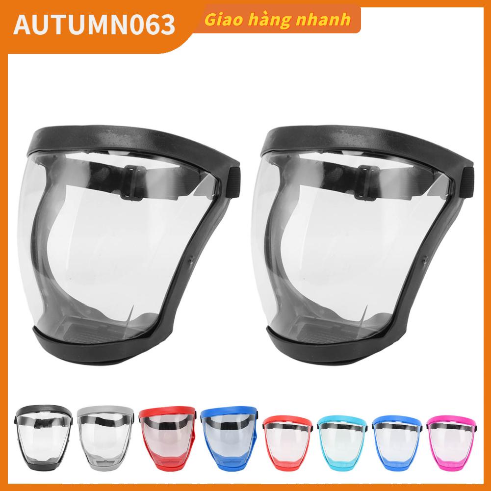 Autumn063 2 chiếc Tấm che mặt bảo vệ Chống bụi Thắt lưng đàn hồi an toàn Có thể tái sử dụng chắn với miếng bông lọc trong suốt