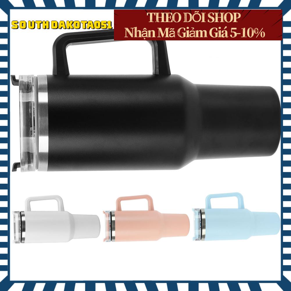 Southdakota051 Bình nước cách nhiệt 40oz có ống hút và tay cầm Cốc du lịch bằng thép không gỉ cà phê