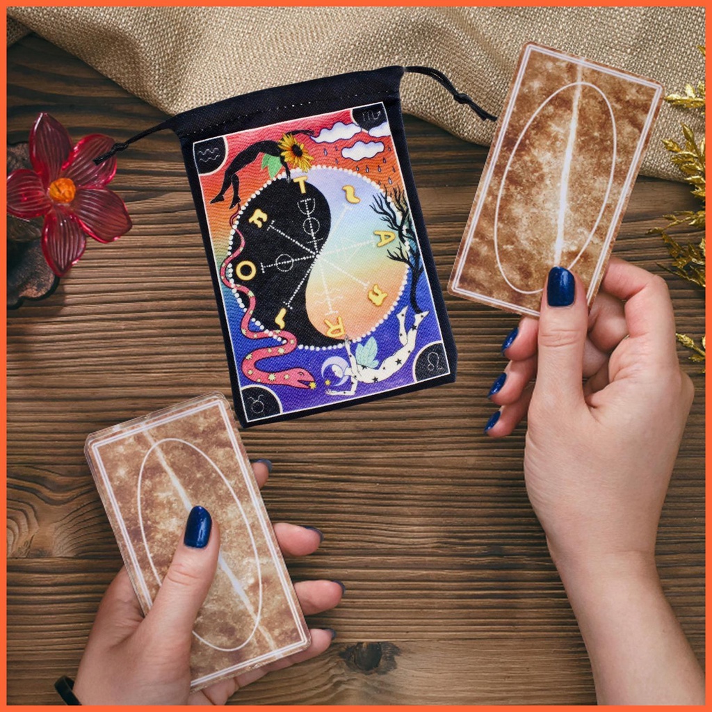 Túi Dây Rút Đựng Bài Tarot 13x18cm In Họa Tiết Xinh Xắn Tiện Dụng