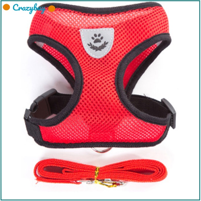 Cr Áo Vest Lưới Thoáng Khí Kèm Dây Dắt Dành Cho Thú Cưng