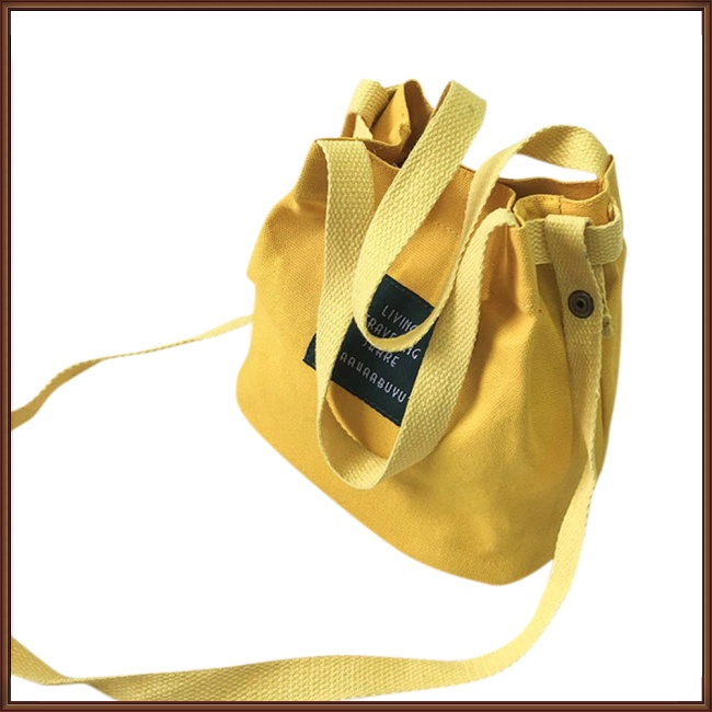 Túi Đeo Vai Bằng Vải Canvas Thiết Kế Nhỏ Gọn Thời Trang