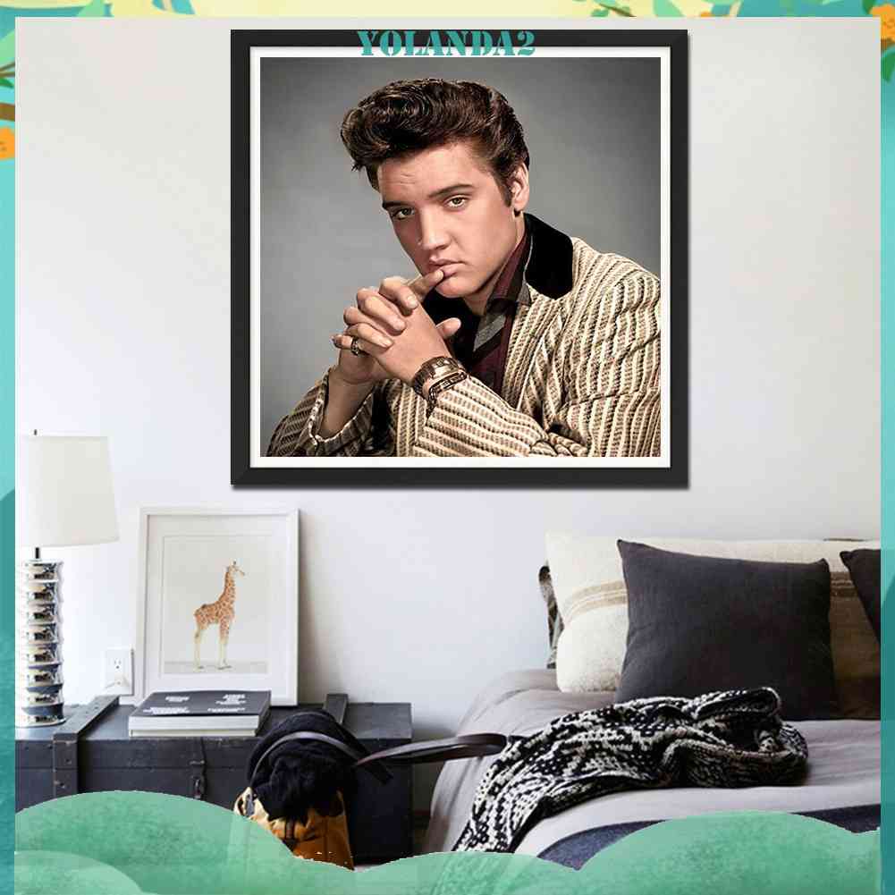 Tranh Đính Đá Kim Cương Toàn Bộ 5D DIY Hình Elvis Presley
