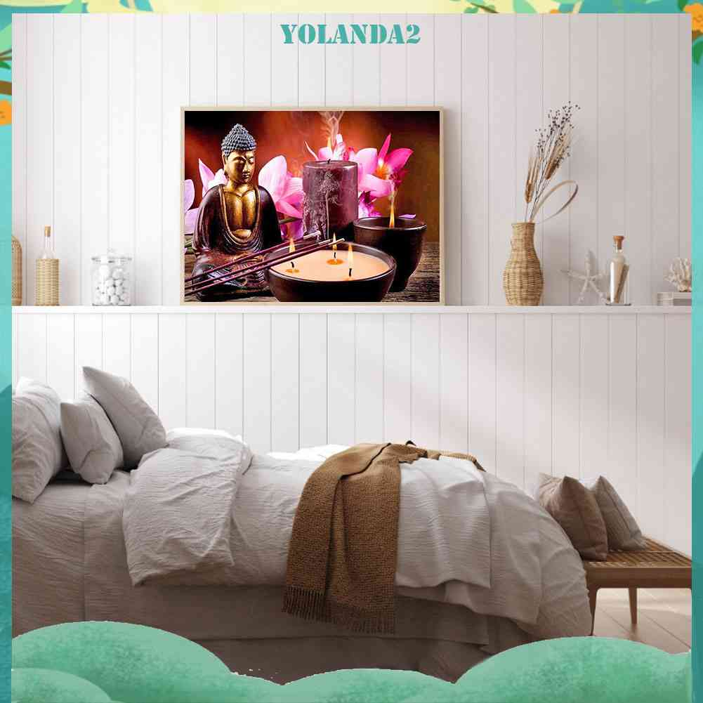 Bộ Tranh Đính Đá 5D Toàn Diện Họa Tiết Đức Phật Độc Đáo DIY Dùng Trang Trí